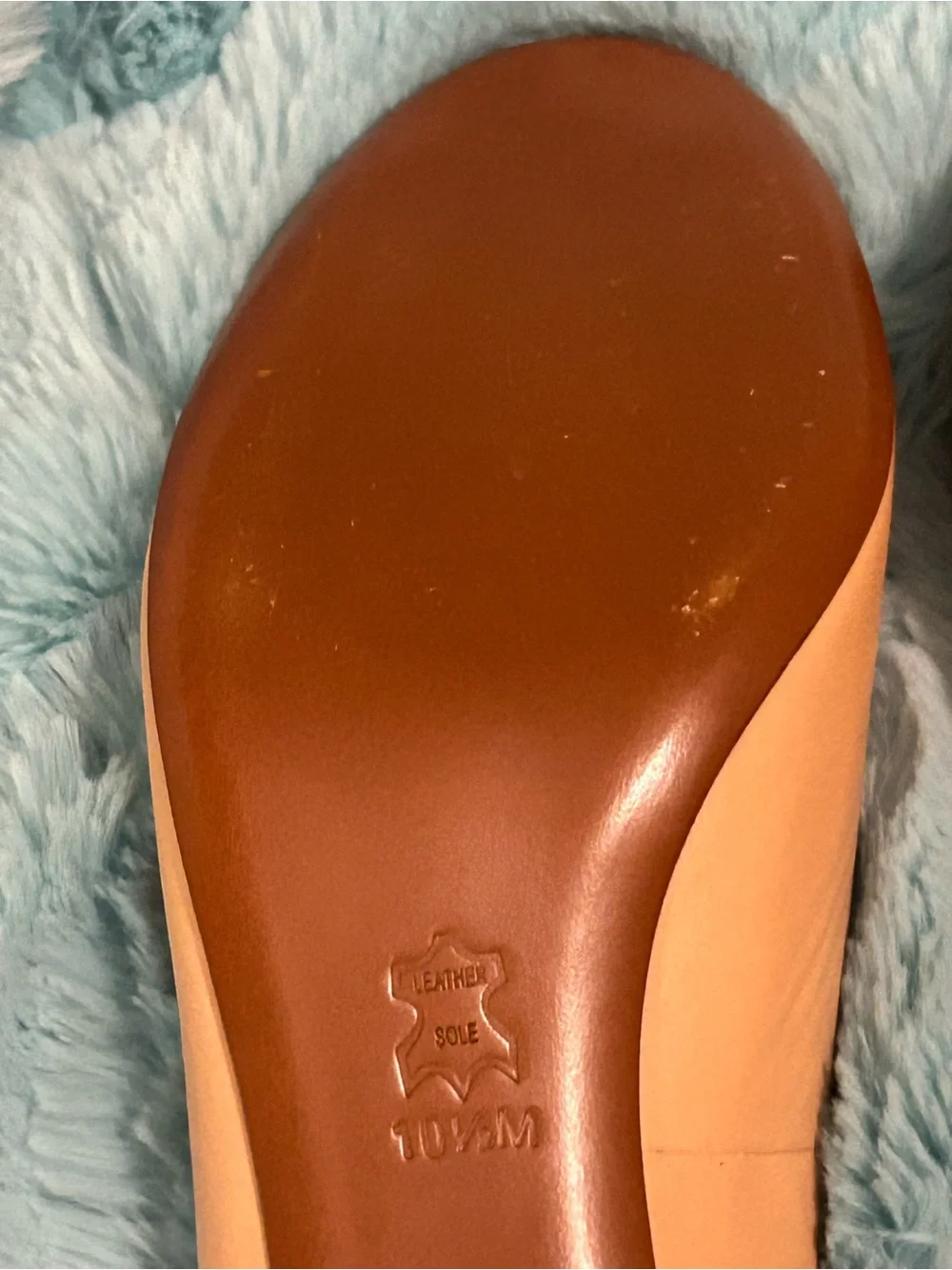 Tory Burch Two-Tone Pink and Brown Leather Cap-Toe Ballet Flats